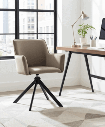 The Viki Modern Velvet Swivel Armchair