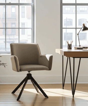 The Viki Modern Velvet Swivel Armchair