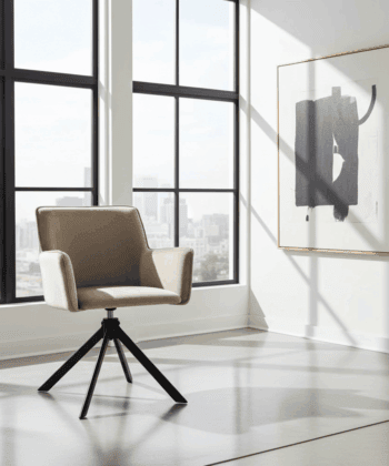 The Viki Modern Velvet Swivel Armchair