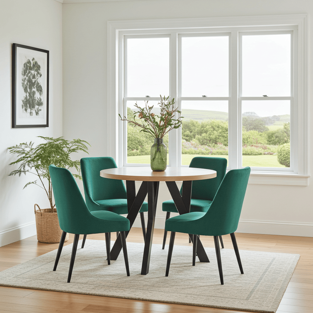 Urban Loft Round Extendable Dining Table Laminate 140cm