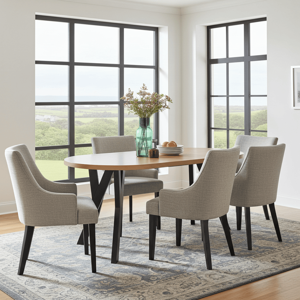Urban Loft Round Extendable Dining Table Laminate 140cm