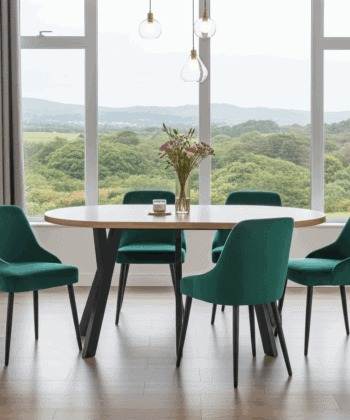 Urban Loft Round Extendable Dining Table Laminate 140cm