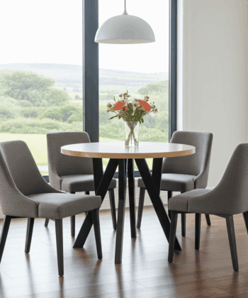 Urban Loft Round Extendable Dining Table Laminate 140cm