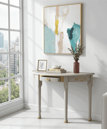 Versailles Elegant Half-Moon Console Table