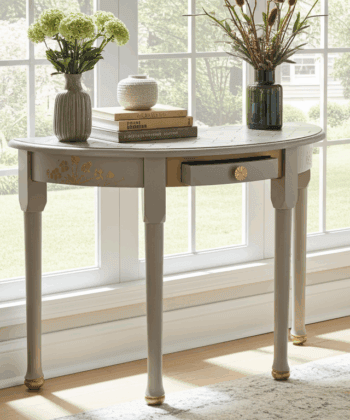 Versailles Elegant Half-Moon Console Table