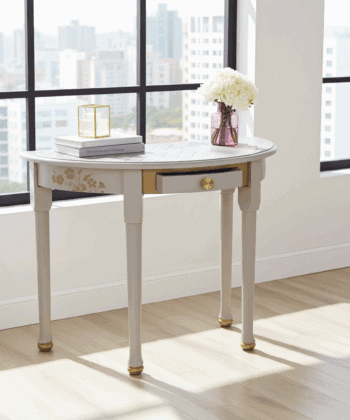 Versailles Elegant Half-Moon Console Table