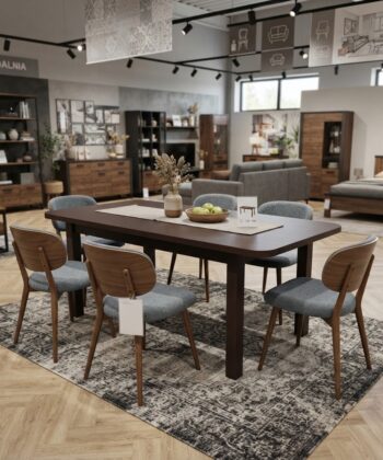 The Ashton Modern Extendable Dining Table in Walnut 160 x 90 cm to 200cm