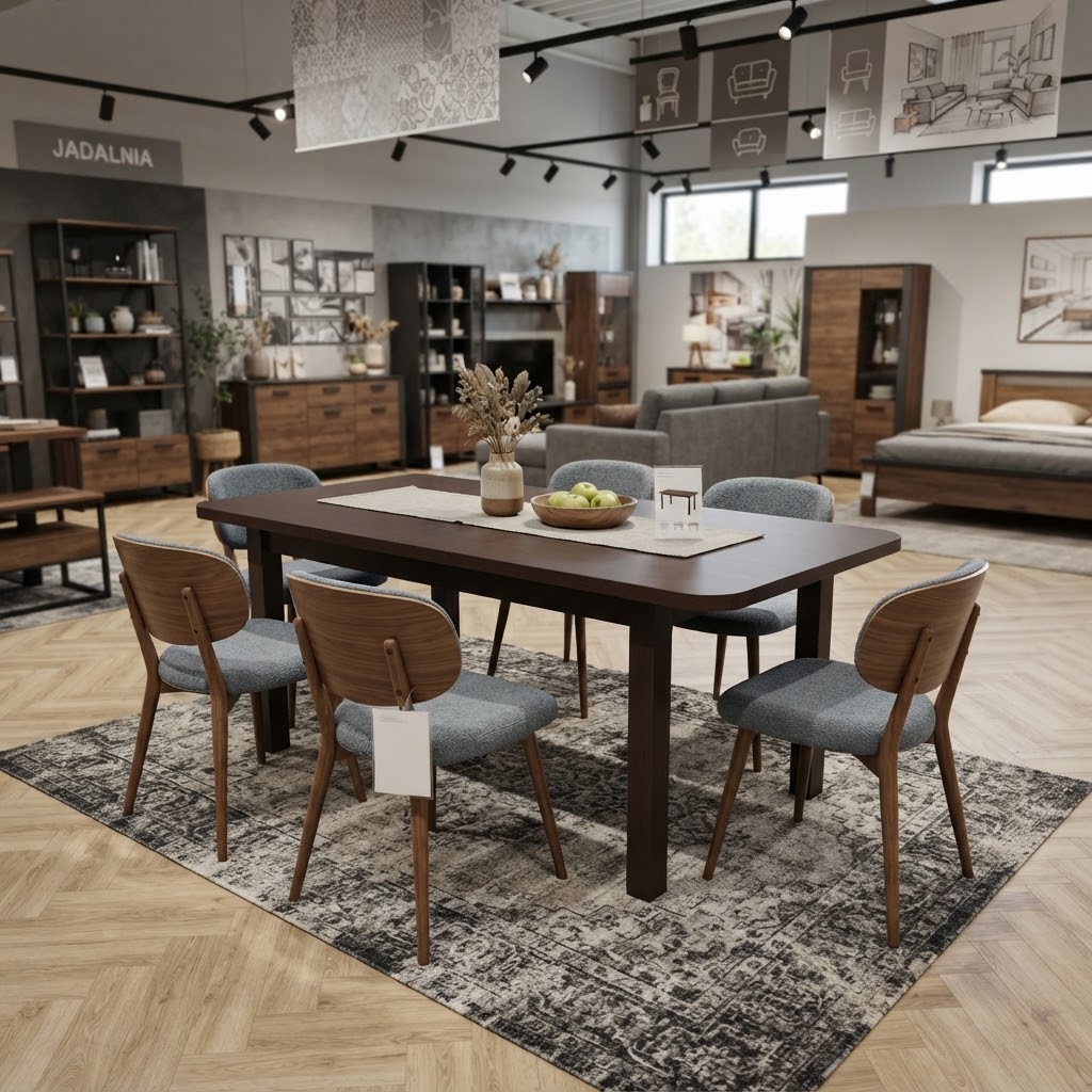 The Ashton Modern Extendable Dining Table in Walnut 160 x 90 cm to 200cm