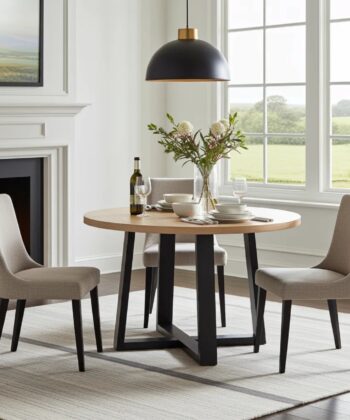 FLEXI 90 Extendable Round Dining Table – Laminated