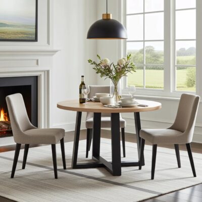FLEXI 90 Extendable Round Dining Table – Laminated