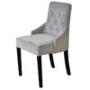 Glam Button‑Back Dining Chair with Crystal Tufting