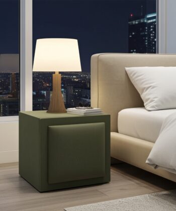 Lori Open‑Shelf Upholstered Bedside Table