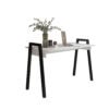 Adele Desk — White Top with Black Powder‑Coated Legs, Modern Home Office Table, 120×68×75 cm