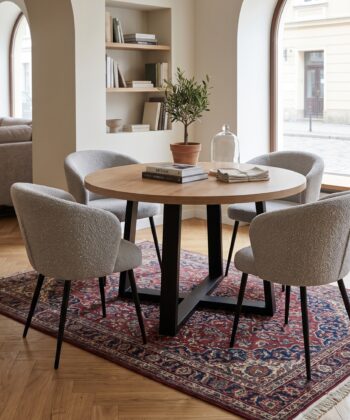 FLEXI 90 Extendable Round Dining Table – Laminated 90–130cm