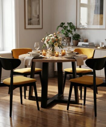 FLEXI 90 Extendable Round Dining Table – Laminated 90–130cm