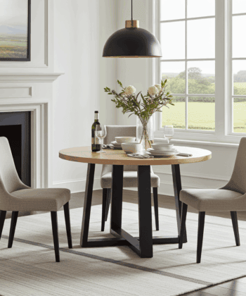 FLEXI 90 Extendable Round Dining Table – Laminated 90–130cm