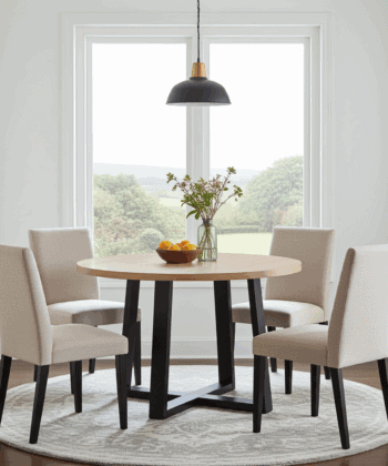 FLEXI 90 Extendable Round Dining Table – Laminated 90–130cm