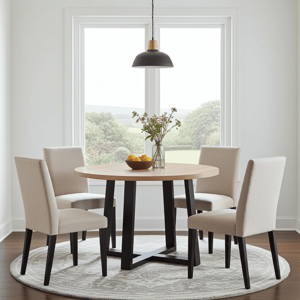 FLEXI 90 Extendable Round Dining Table – Laminated 90–130cm