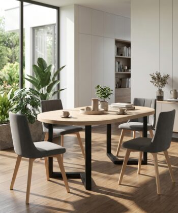 FLEXI 90 Extendable Round Dining Table – Laminated 90–130cm
