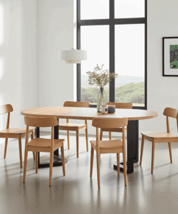 FLEXI 90 Extendable Round Dining Table – Laminated 90–130cm