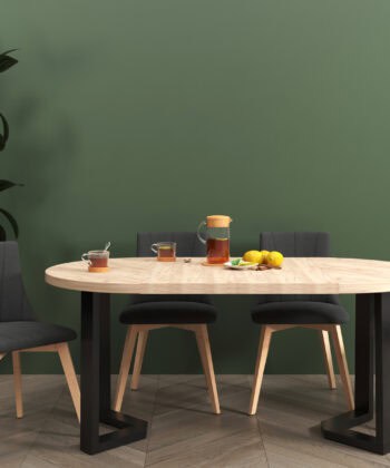 FLEXI 90 Extendable Round Dining Table – Laminated 90–130cm
