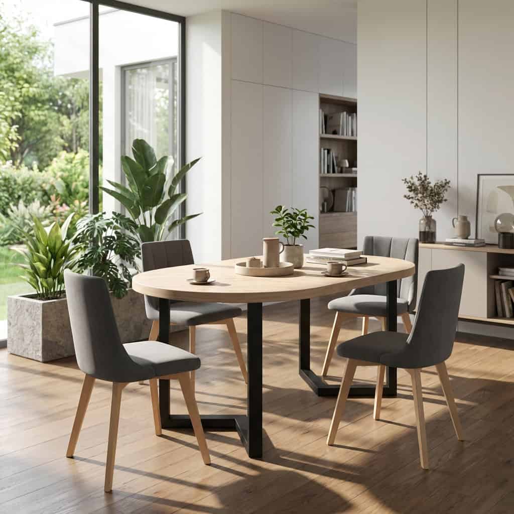 FLEXI 90 Round Extendable Dining Table – Custom European Quality