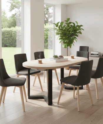 FLEXI 90 Round Extendable Dining Table – Custom European Quality