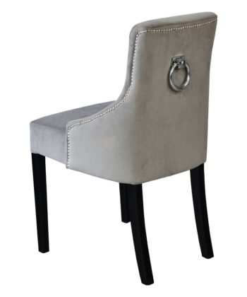 Glam Button‑Back Dining Chair with Crystal Tufting