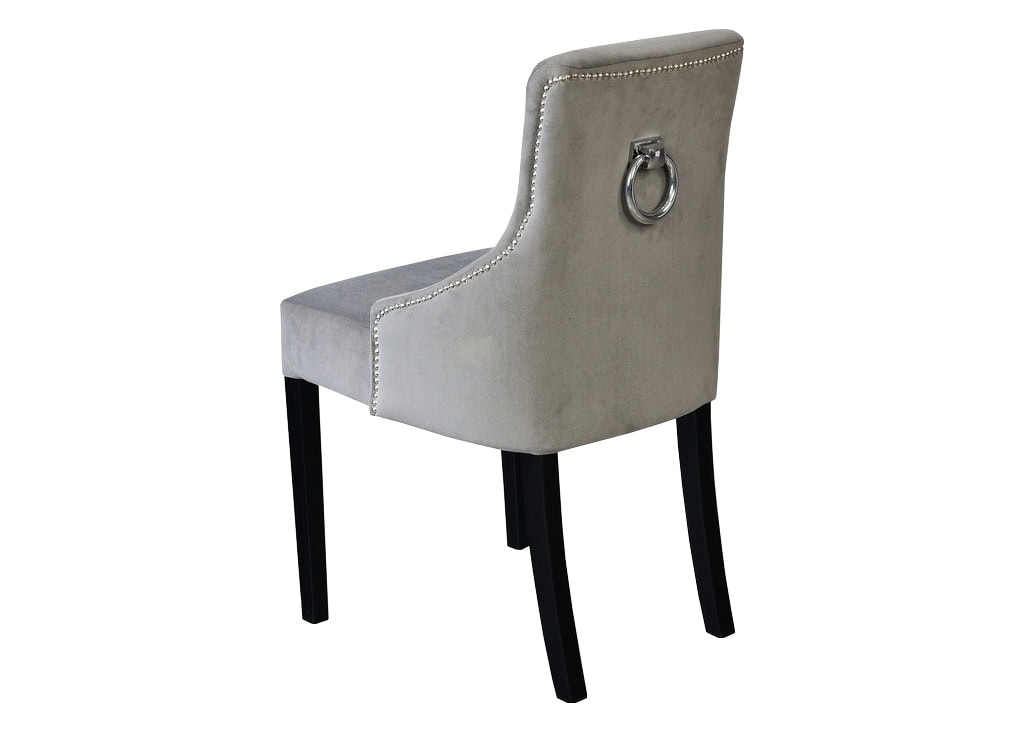 Glam Button‑Back Dining Chair with Crystal Tufting