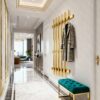 Loft Metal Wall Coat Rack – Lamel Design, 65×100×6 cm, Gold