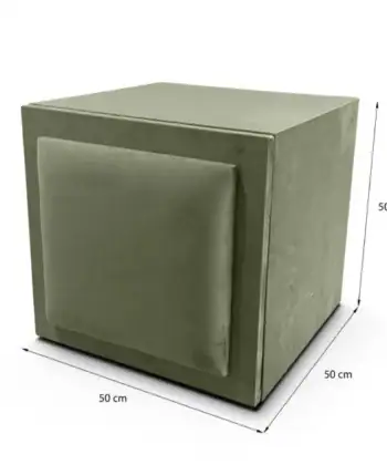 Lori Open‑Shelf Upholstered Bedside Table