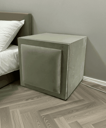 Lori Open‑Shelf Upholstered Bedside Table