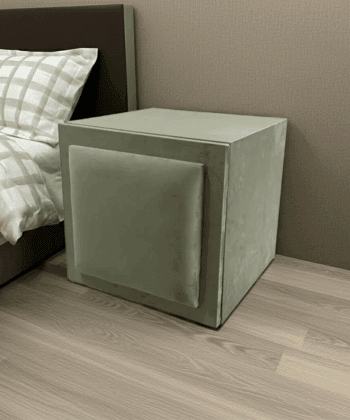 Lori Open‑Shelf Upholstered Bedside Table