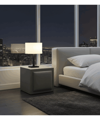 Lori Open‑Shelf Upholstered Bedside Table