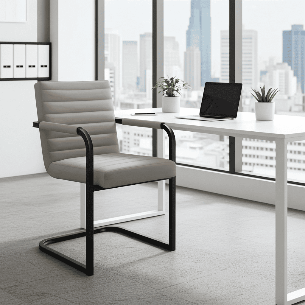MARGO 85 Upholstered Chair – Classic Style, Metal Base