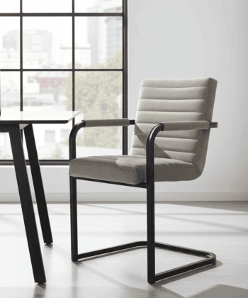 MARGO 85 Upholstered Chair – Classic Style, Metal Base
