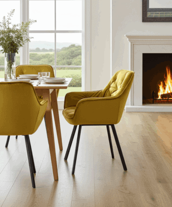 NAPOLI 92 Loft Chair – Industrial Upholstered Seat, Metal Base