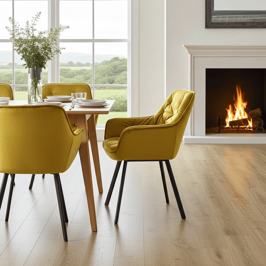 NAPOLI 92 Loft Chair – Industrial Upholstered Seat, Metal Base