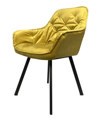 NAPOLI 92 Loft Chair – Industrial Upholstered Seat, Metal Base