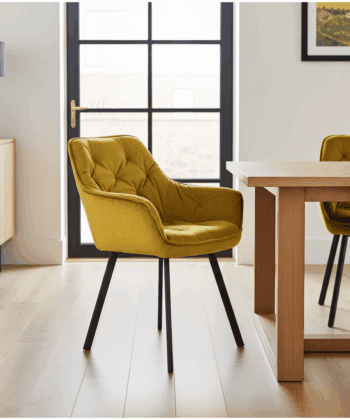 NAPOLI 92 Loft Chair – Industrial Upholstered Seat, Metal Base