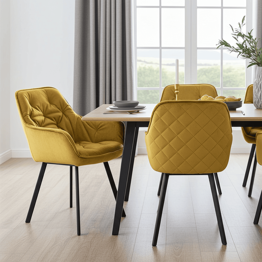NAPOLI 92 Loft Chair – Industrial Upholstered Seat, Metal Base