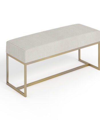 Nova Modern Upholstered Bench with Metal Base Deep Upholstery 100x30x44cm