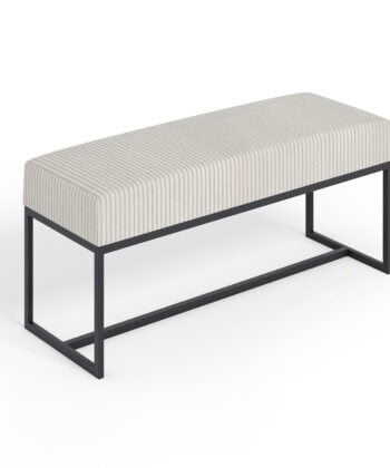 Nova Modern Upholstered Bench with Metal Base Deep Upholstery 100x30x44cm