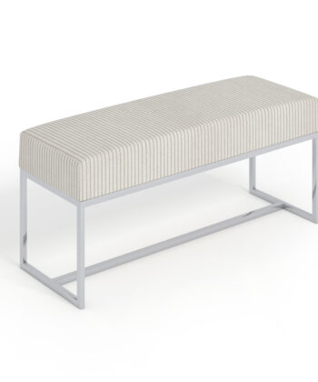 Nova Modern Upholstered Bench with Metal Base Deep Upholstery 100x30x44cm