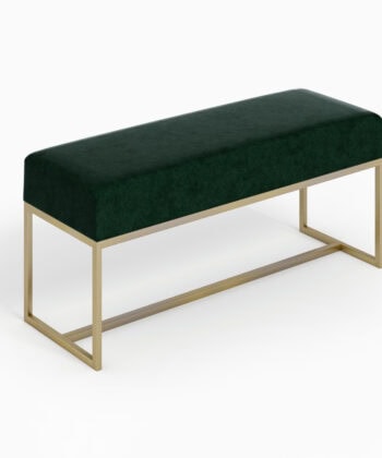 Nova Modern Upholstered Bench with Metal Base Deep Upholstery 100x30x44cm