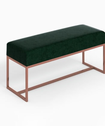 Nova Modern Upholstered Bench with Metal Base Deep Upholstery 100x30x44cm