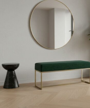 Nova Modern Upholstered Bench with Metal Base Deep Upholstery 100x30x44cm