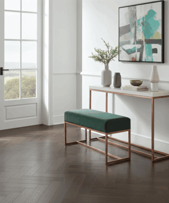 Nova Modern Upholstered Bench with Metal Base Deep Upholstery 100x30x44cm