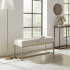 Nova Modern Upholstered Bench with Metal Base Deep Upholstery 100x30x44cm