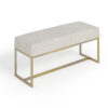 Nova Modern Upholstered Bench with Metal Base Deep Upholstery 100x30x44cm